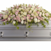ALL ROSE BLUSH AND WHITE CASKET SPRAY