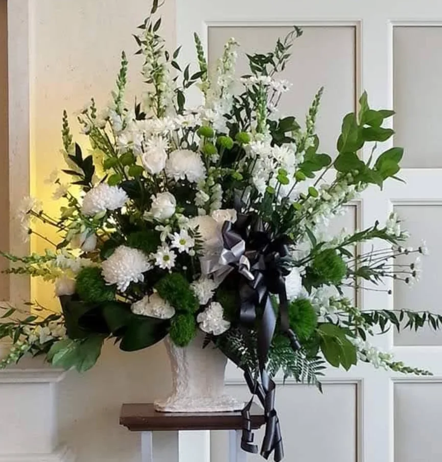 Standing White Basket